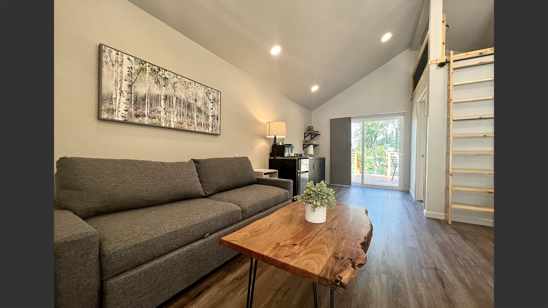 Living area with sofa
